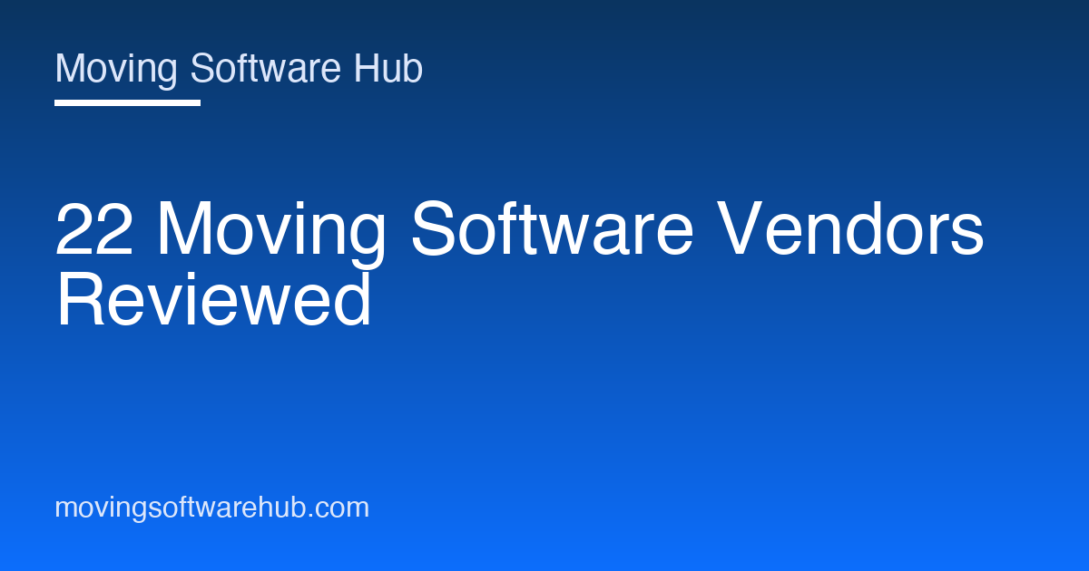 Moving company software vendors directory
